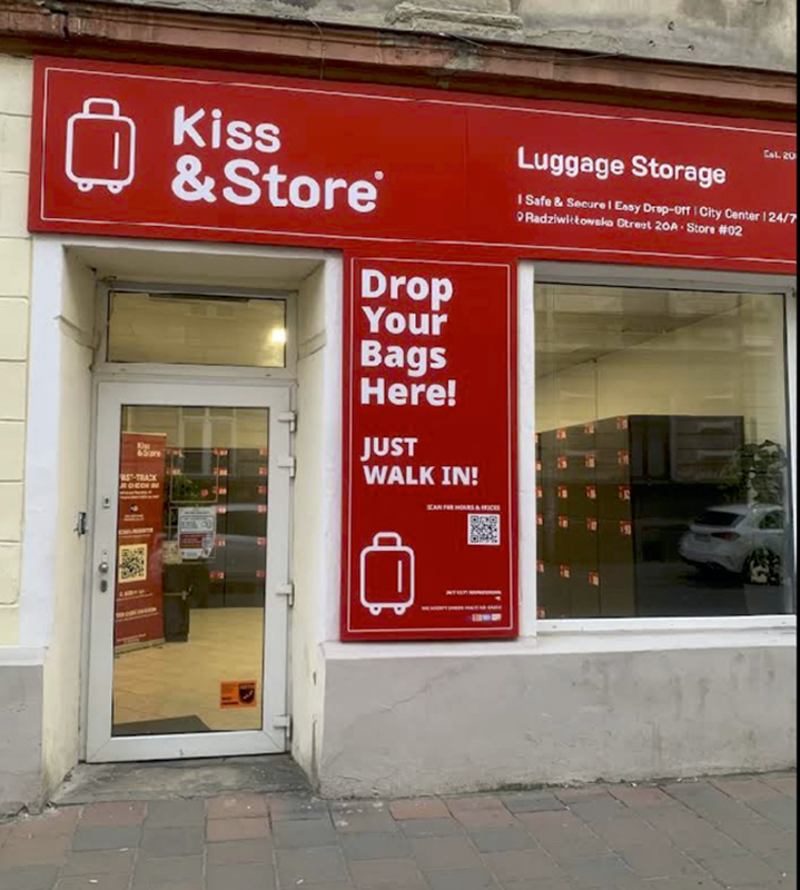 Bagageopslag treinstation Krakau - geautomatiseerde kluisjes op Radziwillowska 26A